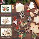 Halloween Thanksgiving Fall Christmas Theme Crystal Brooch Set with Rhinestone Crystal Halloween Thanksgiving Fall Christmas Ornament (Christmas Style 2)