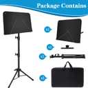 Sheet Music Stand, 1/2/3 Pack Adjustable Music Stand for Sheet Music, Music Sheet Stand Portable Folding with Carry bag Clip Holder for Guitar, Ukulele, Violin Players(Standard Version, 1 Pack)