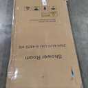 Semi-frameless Hinged Shower Door 48 x 72 Matte Black