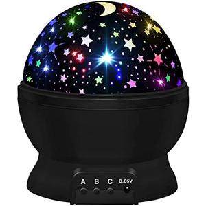 Night Light for Kids,Boys Toys for 3 4 5 6 7 8 Year Old Boys,Star Projector 360 Degree Rotation - 4 LED Bulbs 16 Light Color Changing with USB Cable,Lamp Ceiling Lights for Kids Bedroom