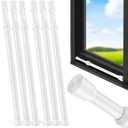 6 Pack Window Security Bar Adjustable Sliding Lock Security Stick for Rubber Tips, Adjustable Sliding Glass Door Lock Bars 15.7''-27.5'' Window Safety Lock Bar (16" to 28"-6Pcs)