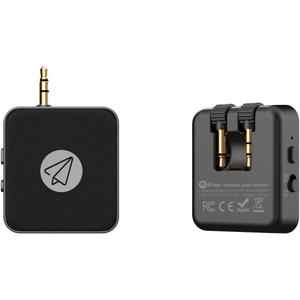 Airplane Bluetooth Adapter 2in1, Foldable 3.5mm AUX Jack for Different Airlines, 20h Play time, Transmitter to 2 Airpods/Headphone, Receiver to Car/Home Stereo