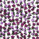 BLEUM CADE 5Pcs 41Ft Flower Garland Artificial Rose Vines for Bedroom, Cute Fake Hanging Flower Vines Floral Garland Decorations for Wedding Party Wall Room Decor Aesthetic (5 Pcs, Purple)