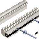 Haidms 10 Pack Adjustable Cabinet Handles Brushed Nickel Cabinet Pulls 1" to 4" (25-102mm) Adjustable Hole Centers Square Brushed Satin Nickel Drawer Pulls for Kitchen Hardware