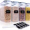 Cereal Containers Storage Set - 4 Piece Airtight Large Food Storage Containers(135.2oz), BPA Free Dispenser Plastic Cereal Storage Containers