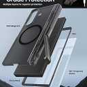  Magnetic for Samsung Galaxy Z Fold 7 Case Built in Screen Protector Translucent [Fit for MagSafe] [S Pen Holder Slot] [Hinge Protection] MIL-Grade Shockproof Matte Case for Galaxy Z Fold 7