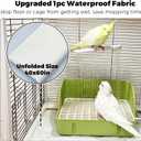 Automatic Parakeet Bird Bath with Pump, Large Bird Shower Fountain Indoor Bathtub with Running Water, Parrot Bath Tub Faucet for Pet Birds, African Grey, Cockatiel, Conure, Budgie, Lovebird