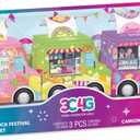 3C4G: Food Truck Festival Sticker Set - 3 Vehicles That Dispense Rolls of Scented Stickers, Sweets, Drinks & Food, Three Cheers for Girls, Kid Age 6+