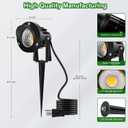 Romwish 10W Landscape Lighting, 120V Plug-in Outdoor Spotlights, 8 Pack