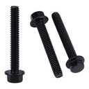 1/4-20 x 2 (27 Pack) Serrated Flange Hex Head Bolts Screws, Stainless Steel 304 (18-8) Flanged Hexagon Bolts Screws, UNC Coarse Thread, Full Thread, Black Coated