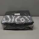 OLANLY Outdoor Rug 5x8 ft Waterproof, Outdoor Plastic Straw Rug with Geometric Pattern Clearance, Reversible RV Mat for Patio, Camping, Balcony, Deck, Backyard, Black & White