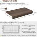 Wooden Wire Shelf Covers for Pantry & Closet Wire Rack Covers for Shelves, Durable Wood Shelf Covers for Kitchen, Laundry Room, Storage Organization(Walnut,30in*16in)