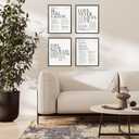Locomiss Black and White Christian Wall Art Decor, Modern Bible Verse Prints, Minimalist Jesus Scripture Wall Decor, Inspirational Bible Posters for Bedroom Office Living Room, Set of 4 (8x10 Unframed)