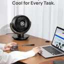 DREO Fan for Bedroom, Desk Air Circulator Fan with Remote, 11 Inch Table Fans for Whole Room, 65ft Powerful Airflow, 120 Vertical Manual +90 Oscillating, 4 Speeds, 8H Timer, 25dB Quiet Fan, Home