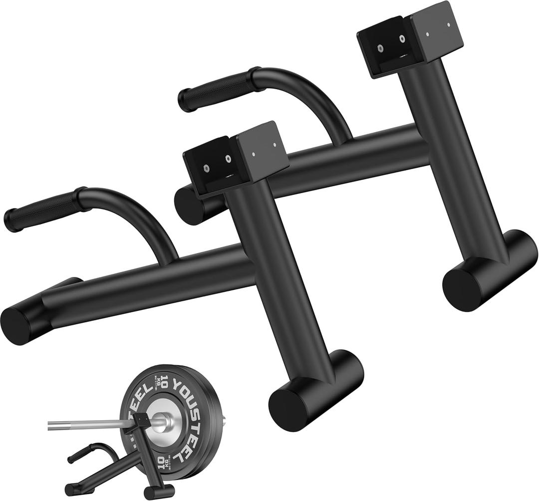 Deadlift Jack Barbell Stand Upload 600lbs Deadlift Barbell Jack Bar Non-Slip Rubber Handle Suitable for Loading Unloading Weight Plates for Deadlift Exercise Weight Training (set of 2)