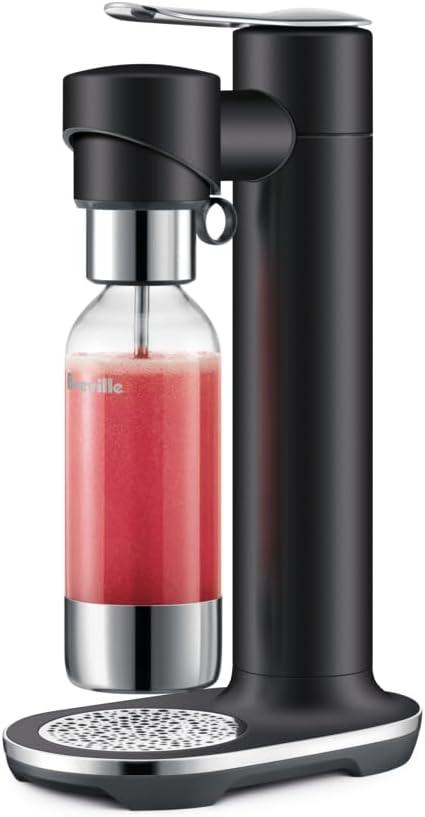 Breville InFizz Fusion Sparkling Drink Carbonator, Black Truffle, Small