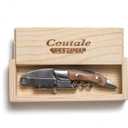 Prestige Waiters Corkscrew By Coutale Sommelier - Naturalwood - Handmade and Sustainable Pinewood Crate - French Patented Spring-Loaded Double Lever Wine Bottle Opener for Bartenders and Gifts
