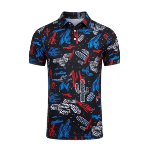 uideazone Mens Polo Shirts Short Sleeve Dry Fit 3D Print Moisture Wicking Funny Golf Shirt (Small)