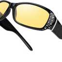 LVIOE Night Vision Glasses for Driving Anti Glare Polarized Sunglasses for Women LN010