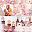 Christmas Gingerbread Baby Shower Decoration,Pink Gingerbread House Snowflake Party Supplies A Sweet Baby Girl is On The Way Balloons Boxes Tablecloth Backdrop Cake Topper for Winter Xmas Party Decor