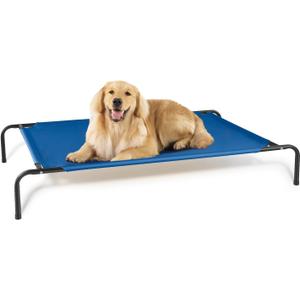 Elevated Dog Bed for Large Dogs,Raised Dog Cots,Indoor & Outdoor Cooling Waterproof Pet Hammock with Washable Breathable Mesh,Grey 50in (XL- 50.8"x 31"x 8")