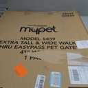 MYPET North States Extra Tall & Wide Walk Thru EasyPass Pet Gate with Patented Adjustable pet Door: 29.75 - 52 Wide Dog Gate. Pressure Mount, No Tools Needed. Dog Gates for House, 41" Tall, White