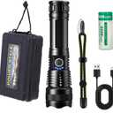 2025 Ultimate Survival Flashlight, Rechargeable LED Waterproof Flashlights 90,000 High Lumens with 5 Modes for Emergency Security Home Camping Hiking