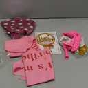 AROIC Dog Birthday Bandana Set, Pet Party Decorations Kit with 2 Bandanas, Fun Pet Birthday Party Decorations for Small Medium Dogs Pets, Cute Puppy Celebration Outfit with Hat, Bow Tie & Balloons (Pink)