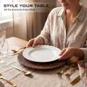12 Pack 13" Rattan Charger Plate, Dark Brown, Classic