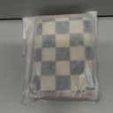 TURBOOST Cute Card Holder, Checkered Canvas Front Pocket Wallet with 11 Card Slots, Small Credit Card Case for Women (Brown)