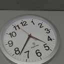 Rohioue Atomic Wall Clock Modern 10 Inch Battery Operated Analog Clock Decorative for Bedroom Kitchen Bathroom Office Home Living Room (Silver)