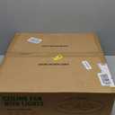 20" Modern White Flush Mount Ceiling Fan with Lights, 6 Wind Speeds, LED, Voice Control, Bedroom, Living Room, Kitchen (White-Y1095-WH02)