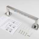 TocTen Bath Towel Rack - Square Base Thicken SUS304 Stainless Steel Towel Bar for Bathroom, Bathroom Accessories Towel Rod Heavy Duty Wall Mounted Towel Holder. (Chrome, 12)