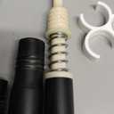 Matte Black Adjustable Spring Tension Shower Curtain Rod 31-58"  No Drilling Required, Easy Installation, Anti-Slip ABS Base, Phosphating & Electrostatic Coating, Holds Up to 66 lbs, for Bathrooms