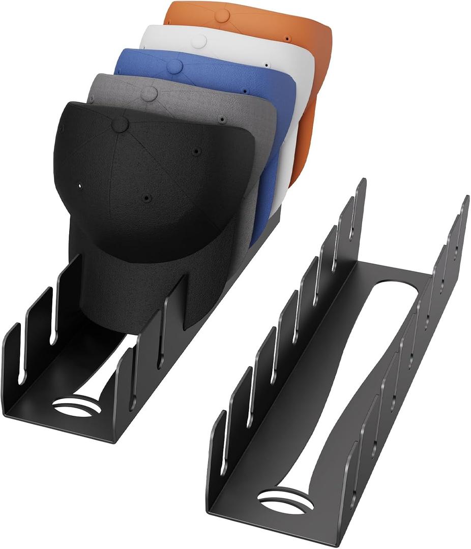 2-Pack Baseball Cap Organizer For Closet, Metal Desktop Hat Stand