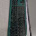 Wireless Keyboard and Mouse Combo, Full Size Slim Thin Cordless Keyboard Mouse with Numeric Keypad, Quiet Computer Keyboard Mice Set 2.4G Stable Connection Adjustable DPI (Green)