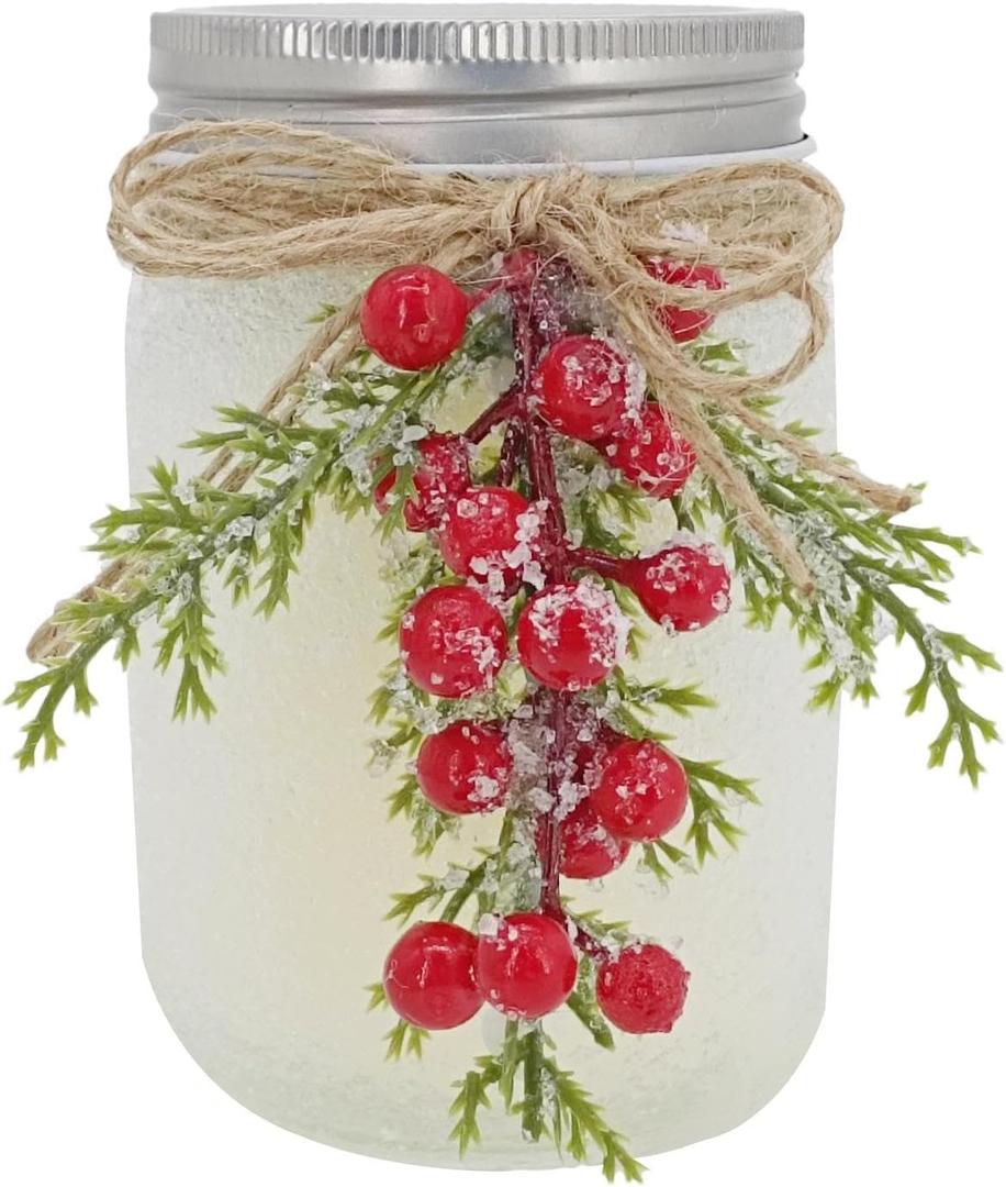 Scented Candle Jar - Scented Candle Pot, Christmas Candles in Glass | Aromatherapy Candle Table Container with Soy Wax and Glass Jar, Scented Candle Glass Container for Decorating and Gifting