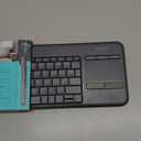 Logitech K400 Plus Wireless Touch TV Keyboard with Easy Media Control and Built-in Touchpad, HTPC Keyboard for PC-Connected TV, Windows, Android, ChromeOS, Laptop, Tablet - Black