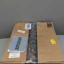 Garvee Large Easy Jute Living Room Rugs 8x10 Rug, Non Slip Foldable Striped Printed Floor Mats, Machine Washable Indoor Outdoor Carpet for Bedroom, Garden, Black and Brown