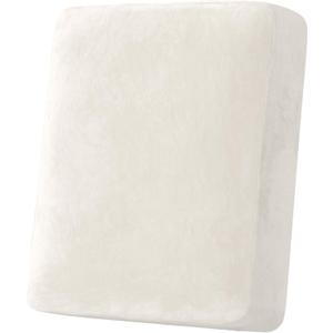 H.VERSAILTEX Velvet Stretch Couch Cushion Cover Plush Cushion Slipcover for Chair Cushion Furniture Protector Seat Cushion Sofa Cover (1 Piece Armchair Cushion Covers, Porcelain)