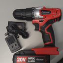 AVID POWER 20V MAX Lithium lon Cordless Drill Set, Power Drill Kit with Battery and Charger, 3/8-Inch Keyless Chuck, Variable Speed, 16 Position and 22pcs Drill Bits (Red)