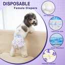 Pet Soft Female Dog Diapers - Disposable Doggie Diapers with Wetness Indicator, Puppy & Cat Diaper Super Absorbent, Fit for Female Dog in Heat or Incontinence, 20pcs (M, Mixed)
