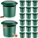 Qualirey 20 Pcs Beer Trap for Snails and Slugs, Reusable Plastic Snail Catcher Container (Beer Not Included), Physical Trap for Garden (Green)