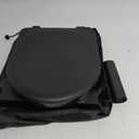 Portable Camping Toilet, Folding Toilet for Adults with Lid and Retractable TP Holder, Waterproof Porta Potty with Carry Bag and Disposible Liners for Camping, Hiking, RV Travel (Black)