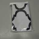 Melodieux Moroccan Fashion Room Darkening Blackout Grommet Curtain for Bedroom Kitchen Small Windows, 52 by 45 Inch, Off White/Black (1 Panel)