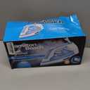 Hamilton Beach Steam Iron & Vertical Steamer for Clothes with Scratch-Resistant Soleplate, Adjustable Steam Settings + 8 Cord Wrap, 3-Way Auto Shutoff, Anti-Drip, Self-Cleaning, 1500 Watts, Blue