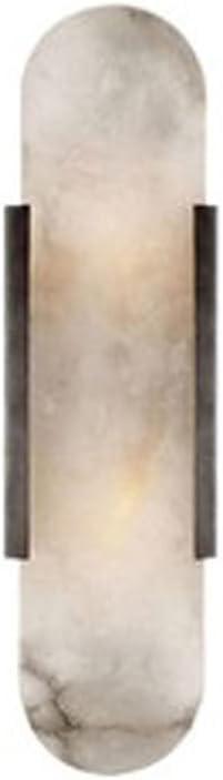 19.7" Mid Century Natural Alabaster Wall Sconces Wall Lighting Bathroom Vanity Light Fixtures Marble Wall Light White Stone Glass Modern Wall Mount Lamp for Bedroom Living Room Hallway
