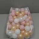 Realhaha Ball Pit Balls 50 100 200 500 Play Balls Plastic Balls for Baby Girls Toddlers Kids Play Tent Pool Playhouse Playpen Party Decoration (Pink White)