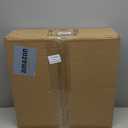 21.5'' Farmhouse Chandeliers for Dining Room Light Fixtures 5-Light Wood Texture Drum Chandelier with White Fabric Shade Large Rustic Pendant Lighting for Foyer Bedroom Living Room Kitchen，E26