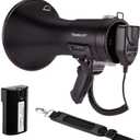 Bluetooth Megaphone Bullhorn, 50Watt Loud Speaker w/Rechargeable Battery, Built-in Siren and 260S Recording, USB/SD/AUX Input-for Outdoor, Police, Cheerleading(Matte Black)